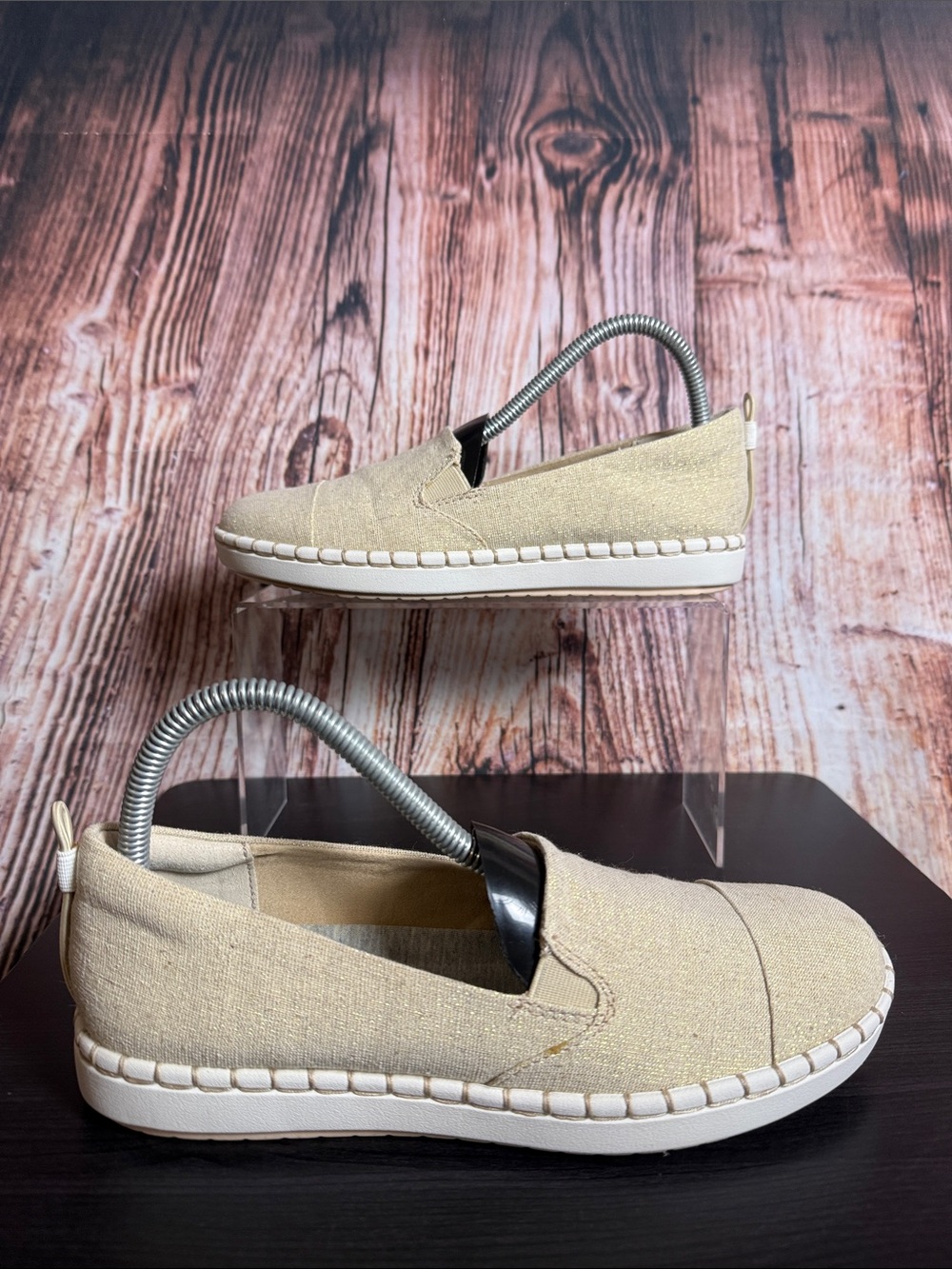 Clarks Cloudsteppers Shimmer Slip On Shoes Womens Sz 7.5M